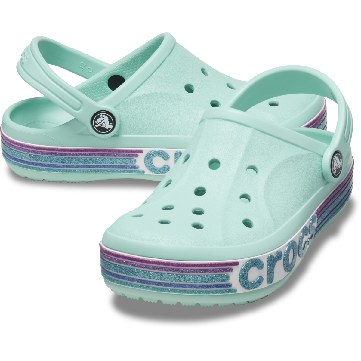 Crocs Bayaband Rainbow Glitter Clg Ye il Terlik 209730 4SS